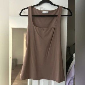 Aritzia Babaton Contour Tank in Deep Taupe